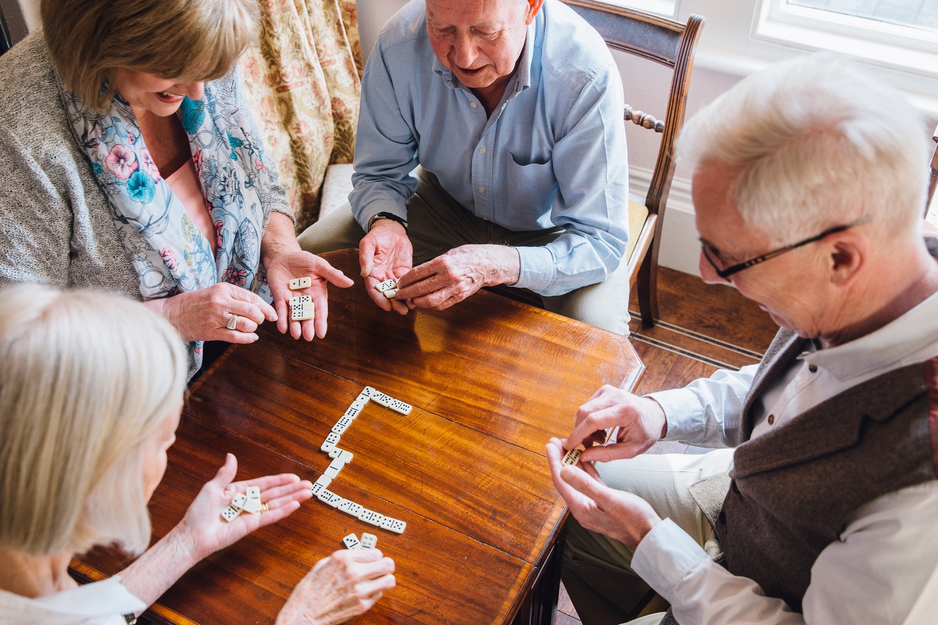 Seniors Playing Dominoes